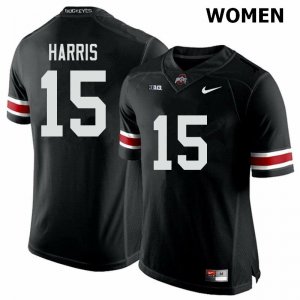 NCAA Ohio State Buckeyes Women's #15 Jaylen Harris Black Nike Football College Jersey FCP1245KK